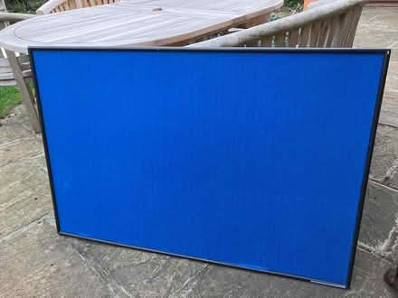 Photo of free Blue fabric covered notice board (Whittlesford, CB22) #1
