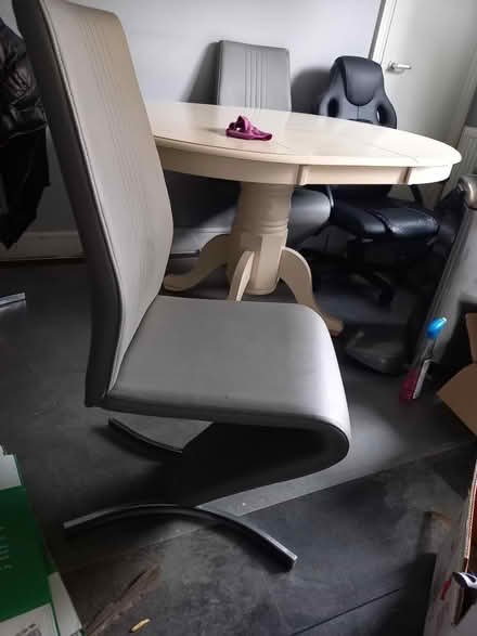 Photo of free Oval wood dining table and chairs (E8) #4