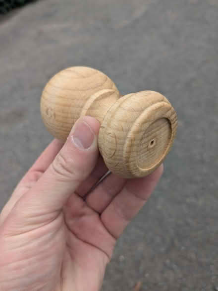 Photo of free Wooden curtain pole finial (BA1) #2