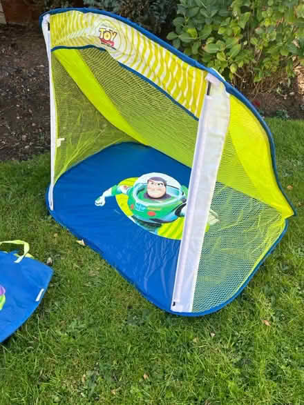 Photo of free Buzz Lightyear popup tent/goal net (Mickleover, Derby, DE3) #1