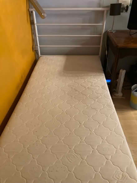Photo of free Metal single bed frame and mattress (Pontypridd, CF37) #1