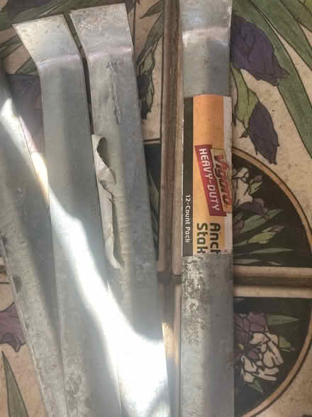 Photo of free Five heavy duty anchor stakes (Foothill Boulevard Cupertino) #1