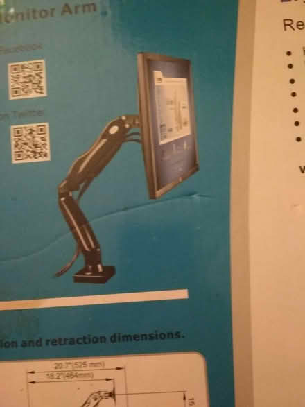 Photo of free Monitor Arm new boxed (Dublin central) #1
