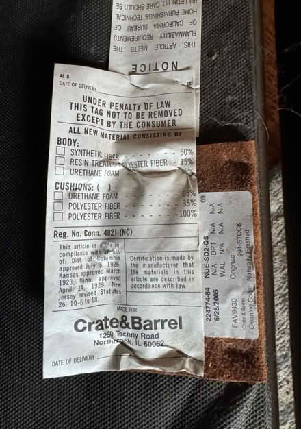 Photo of free Leather sleep sofa (Grove road natick) #2