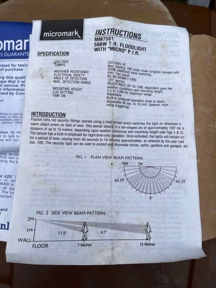 Photo of free Security Floodlight (Ellastone DE6) #3