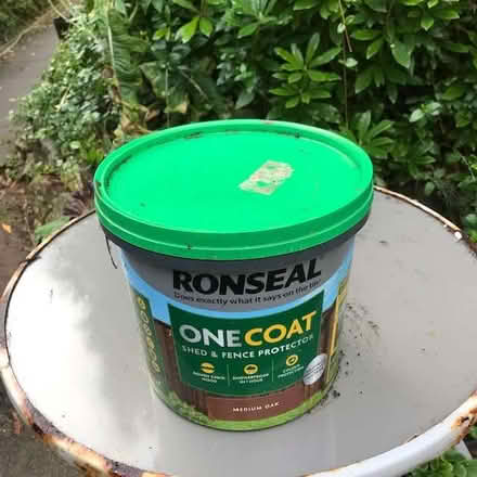 Photo of free Ronseal Fence and Shed Paint, medium oak, unused (Malvern Link WR14) #1