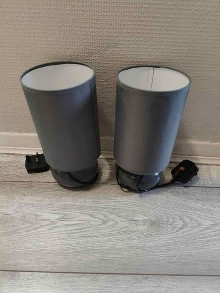 Photo of free 2 lamps with bulbs grey (E17) #1