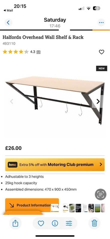 Photo of free Hanging shelf (Oxenholme LA9) #1