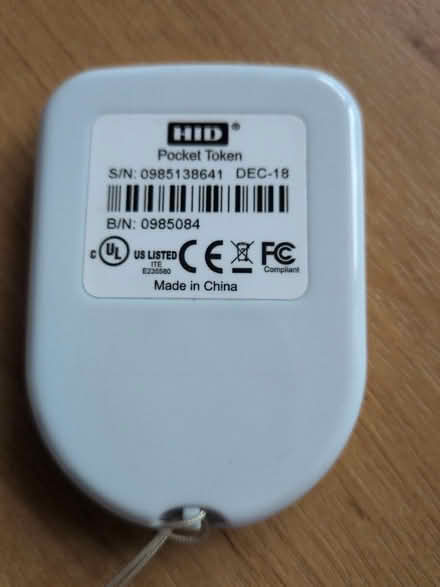 Photo of free HID Co-op bank pocket token (PR25 leyland) #2