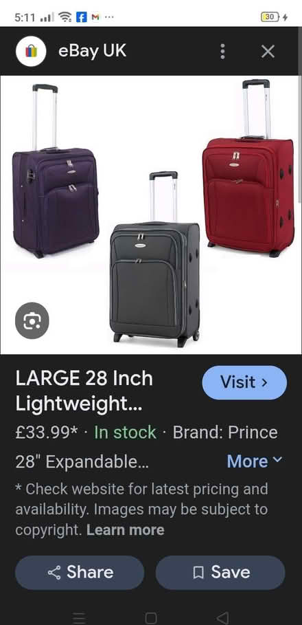 Photo of Suitcase Travel suitcase with wheels under (Beeston Hill LS11) #2