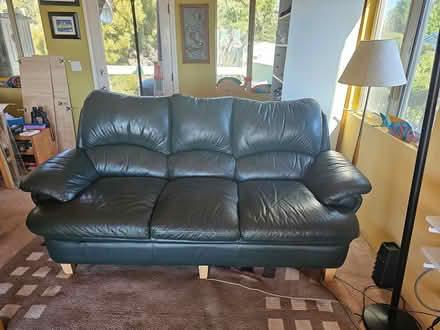 Photo of free Comfy Leather Couch (Central Santa Cruz) #1