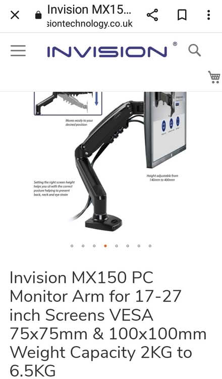 Photo of free Monitor Arm new boxed (Dublin central) #2