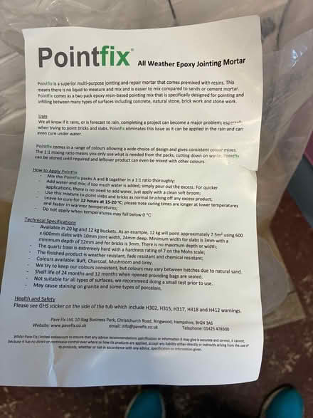 Photo of free Patio grout (Hemel Hempstead) #2