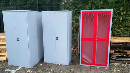 Photo of free Office/metal cupboard with shelves (Bursledon SO31) #1