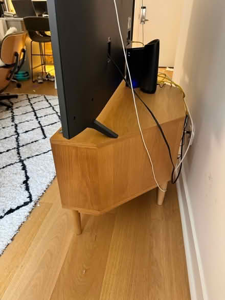 Photo of free Oak Midcentury-Style TV Stand (Midtown East) #2