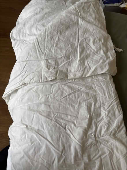 Photo of free Single white duvet with no cover (Hove, BN3) #1