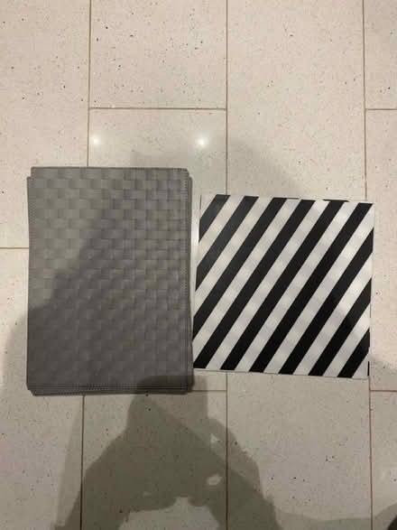 Photo of free Place mats 7 grey 8 zebra stripe (Canterbury) #1