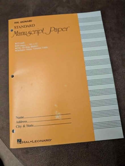 Photo of free Manuscript paper (Hornby LA2) #1