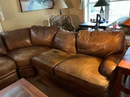 Photo of free Leather sectional sofa (Lyon Park) #2