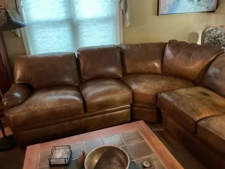 Photo of free Leather sectional sofa (Lyon Park) #1