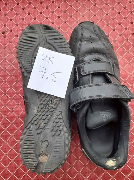 Photo of free Black shoes, Velcro fastening, size 7.5 (Loughborough LE11) #1
