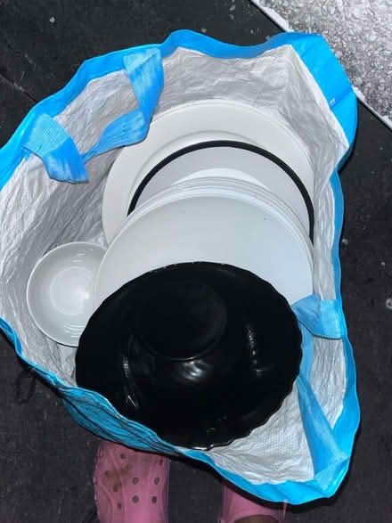 Photo of free Bag filled with plates and crockery (Leeds, LS7) #1