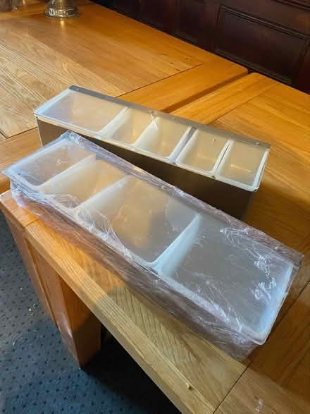 Photo of free 2 Stainless steel condiment trays (LD8 2) #1