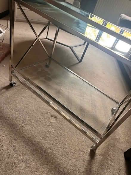 Photo of free Silver chrome drinks/serving trolley (Wooburn Green HP10) #4