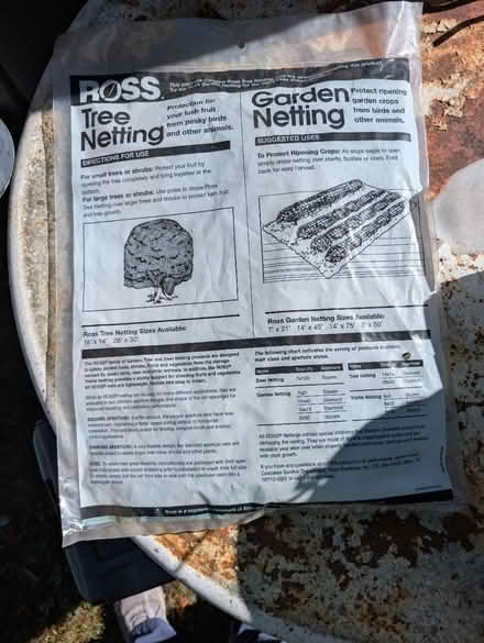 Photo of free Tree netting - new in bag (North Farmington Hills) #2