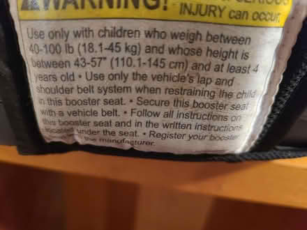 Photo of free Kid's Booster Seat for Car (Montlake) #3