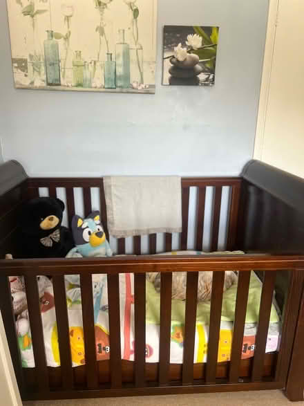 Photo of free Sleigh style cot/toddler bed (Yateley GU46) #2