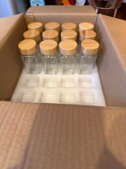 Photo of free 12 small glass spice jars (Metuchen NJ) #1