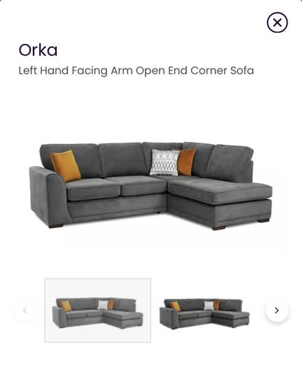 Photo of free Grey Left Hand Corner DFS Sofa (B14 Kings Heath) #1