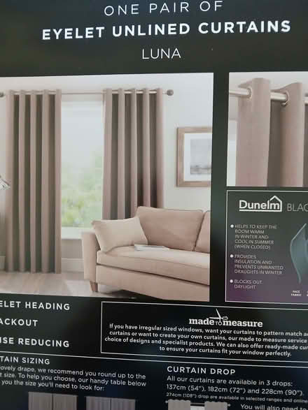 Photo of free Blackout eyelet curtains (Stone Cross BN24) #1