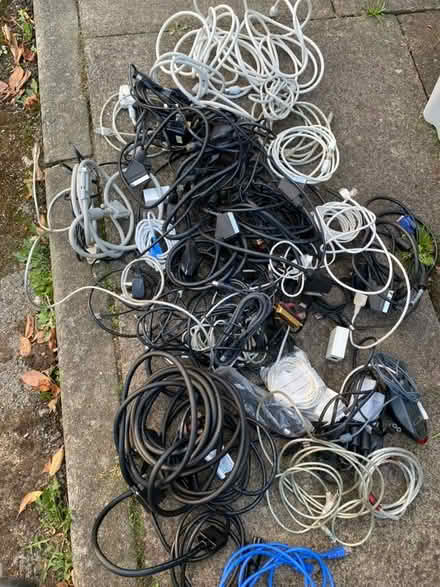 Photo of free Computer cables - signal + power plus USB Headset and Mouse (Perivale W13) #1