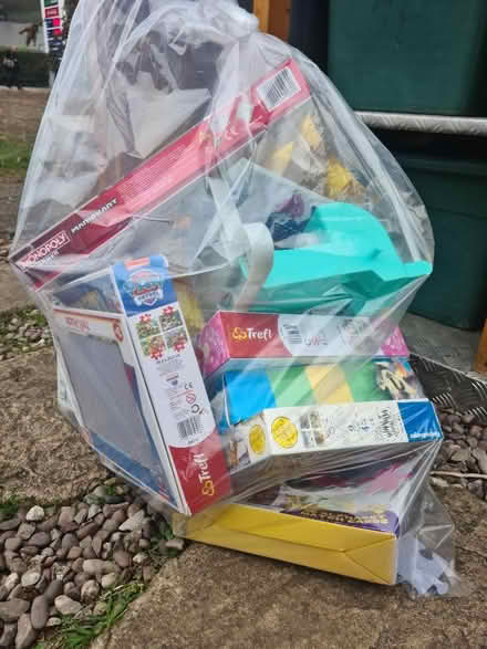 Photo of free Large bag of childrens wooden toys, puzzels, playdoh machine (Fox Elms GL4) #1