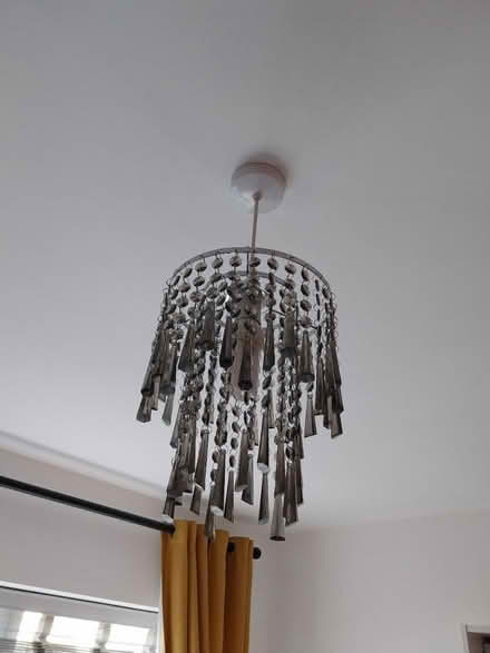 Photo of free Lamp Shade in Grey pearls (RG6) #1
