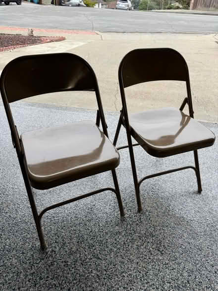 Photo of free Metal folding chairs (Castro Valley) #2