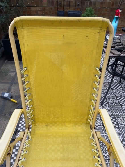 Photo of free Folding Metal Sun Lounger - Yellow (Streatham Hill SW16) #3