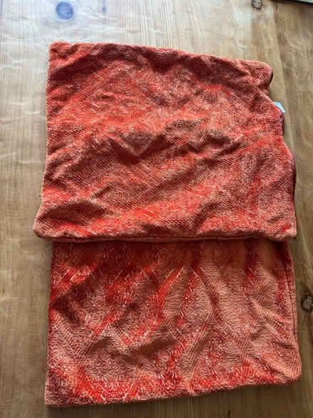Photo of free 2 Dunelm orange cushion covers (GL3) #1
