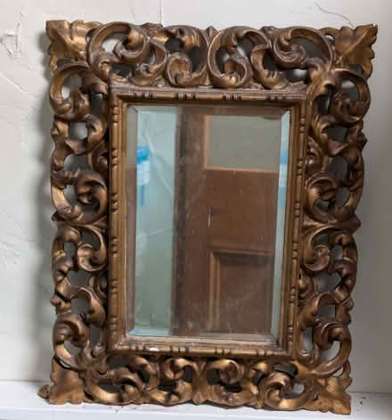 Photo of free Small mirror with plaster frame. Approx 40x30cm (Bowerham LA1) #1