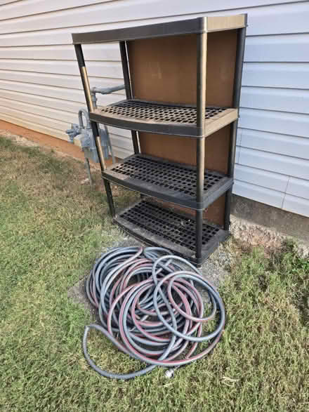 Photo of free Three tier shelf and water hose (Stockbridge-Mt Zion Rd) #1