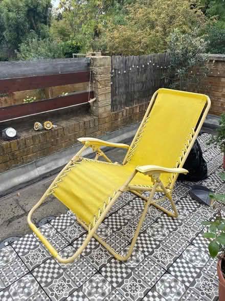 Photo of free Folding Metal Sun Lounger - Yellow (Streatham Hill SW16) #1