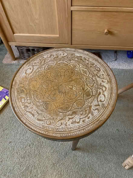 Photo of free Brass topped small table (S17 Dore) #2