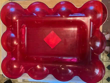 Photo of free 2 Red Plastic Party Trays (Near Gary Ave & Schick Rd) #1