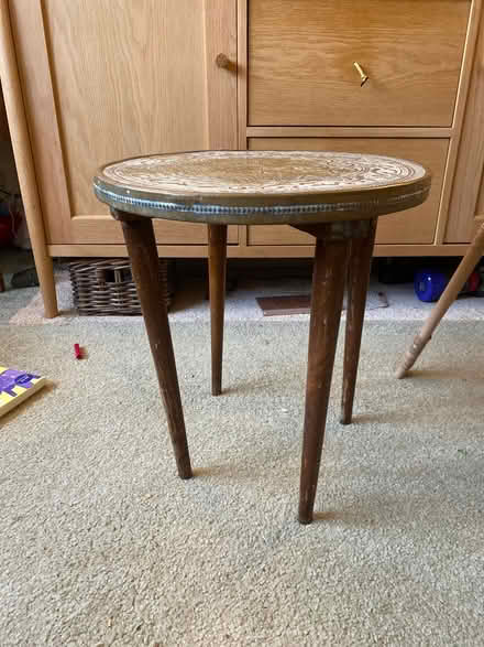 Photo of free Brass topped small table (S17 Dore) #1