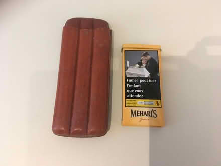 Photo of free Leather cigar holder & cigar tin (Hammersmith W6, Brackenbury) #1