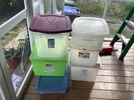 Photo of free Plastic storage containers (Brightwood, Washington D) #1