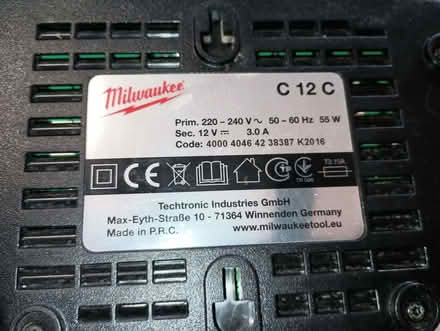 Photo of free Milwaukee 12v battery charger (Assarts Farm Estate NG16) #2