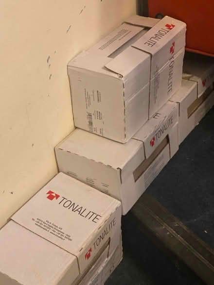 Photo of free 5 boxes of Mandarin Stone tiles (Covent Garden) #1